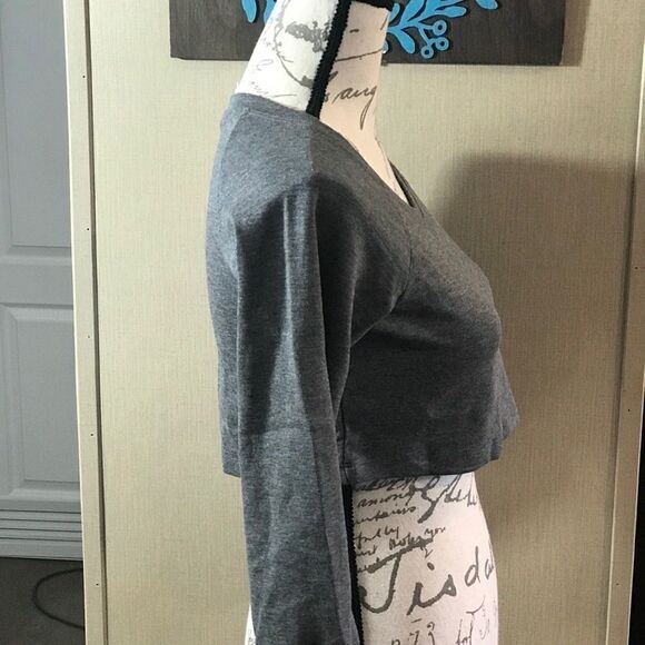 American Apparel Women's Crop Top Large Gray - Picture 7 of 7